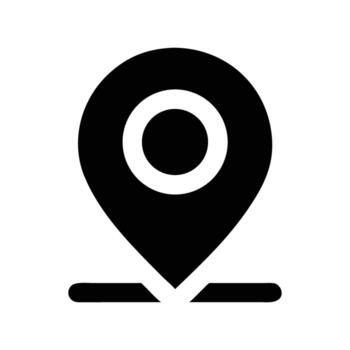 pulcro negro mapa puntero o ubicación indicador icono diseño vector