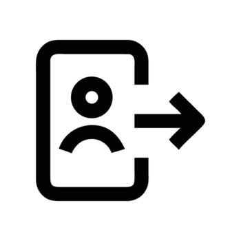 Exit or logout icon, person sign out symbol vector