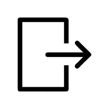 Minimalist Exit Icon Streamlined Design for Easy Identification vector