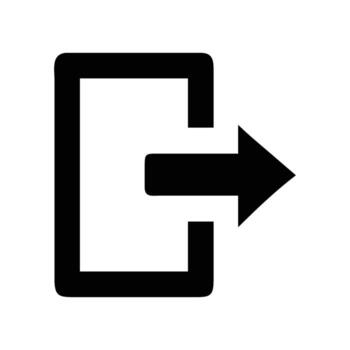 Exit or sign out symbol design in a minimalist style. vector