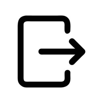 Exit or Enter Icon Showing Movement vector