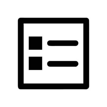 Simple Black Checklist Box Icon on White Background for Task Management vector