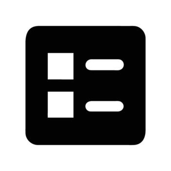 Clear Tabbed List Icon Representing Toggle Functionality and Interface Options vector