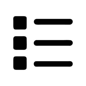 Clean Black and White Hamburger Menu Icon for Web Design Simplicity vector