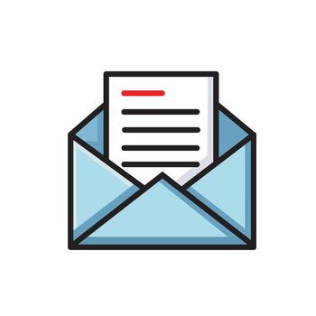 Illustration Graphic Cartoon of an Envelope Icon, Symbolizing Communication, Correspondence, and Connection in a Creative and Detailed Design vector