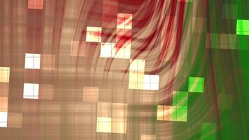 Midnight Garden Abstract digital animation with flowing lines, squares, and vibrant colors creating a modern background. video