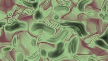 kalmte oceaan stromen abstract vloeistof animatie met vloeiende groen en roze tinten creëren een dynamisch en biologisch achtergrond structuur video