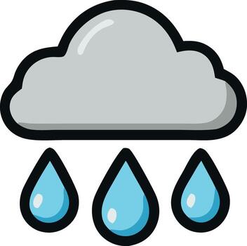 icono de nube de lluvia vector