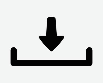 descargar flecha puntero descargador archivo almacenamiento medios de comunicación transferir abajo carga cargando computadora aplicación sitio web negro blanco icono firmar símbolo gráfico obra de arte vector