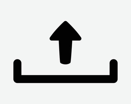 subir flecha puntero cargador archivo almacenamiento medios de comunicación transferir arriba carga cargando computadora aplicación sitio web negro blanco icono firmar símbolo gráfico obra de arte vector