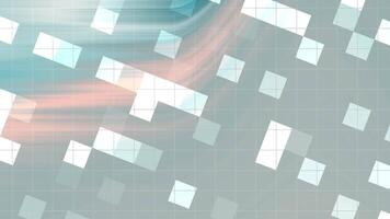 aqua färsk blandning abstrakt digital bakgrund animering med geometrisk former och strömmande ljus skapande en modern design. video