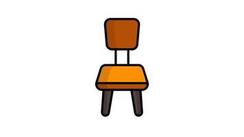 Chair icon animated. suitable for user interface, provide visual feedback and more. alpha channel, transparent background video