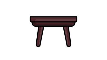 tavolo icona animato. adatto per utente interfaccia, fornire visivo risposta e di più. alfa canale, trasparente sfondo video