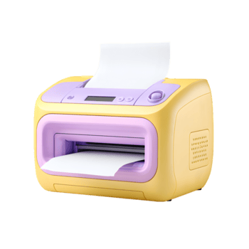 pastello colore 3d interpretazione stampante isolato con carta produzione dispositivo png