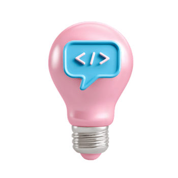 realistisch gerendert Codierung die Glühbirne Sprechblase Symbol, Idee Generation konzeptionelle Symbol png