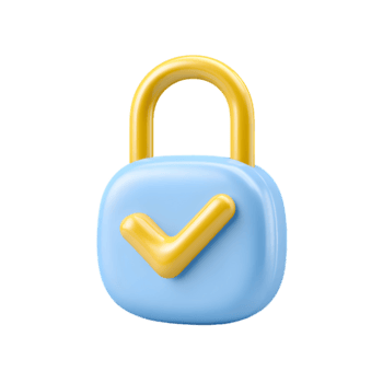 3d återges hänglås med bock symbol säkra tillgång säkerhet ikon png