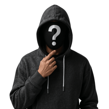 anônimo questionando identidade conceito com uma pessoa vestindo uma moletom com capuz contra uma sólido fundo png