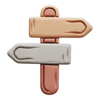 3d interpretazione di un' cartello stradale con Due frecce isolato su trasparente sfondo png