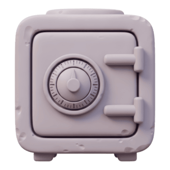 3d rendere di un' sicurezza sicuro con un' combinazione serratura, isolato su trasparente sfondo png