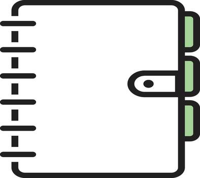 cuaderno con pestañas vector