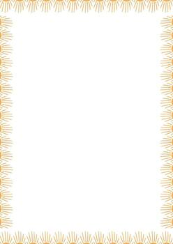 Summer sunrise frame. Sunny morning template. Frame with empty space for your text. vector