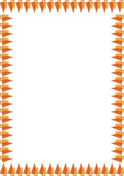 Autumn colorful trees, falling autumn frame. Thanksgiving border with empty space for your text vector