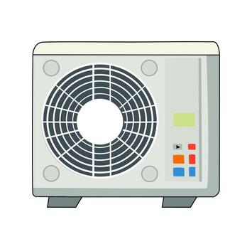 Cartoon Back Air Compressor Simple Design Icon DIgital vector