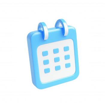 3d ícone calendário ícone em branco datas representando agendamento, compromissos, e Tempo gerenciamento, isolado em transparente fundo png