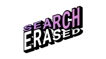 Sök mot raderad, 3d text animering i isometrisk se med motsatt ord rörelse slinga med djärv typografi effekter video