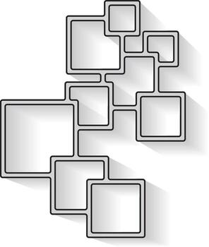 geométrico forma contorno antecedentes con sombra. degradado geométrico antecedentes diseño. vector