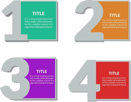 Colorful Four Step Business Doing Process Design Template with free graphics element. vector