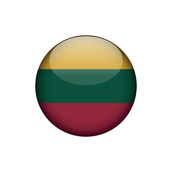 Lithuania Flag Circle Button Template vector