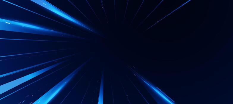 Futuristic digital neon motion lines technology background. glowing blue lines. innovation background for tech event poster or presentation business vector