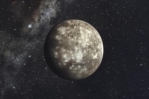 Moon in space. photo