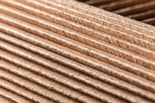 Close up of a beige air filter showing the pleats and texture in a macro photography style shot photo