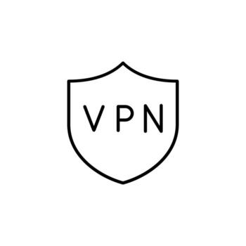 VPN Line Icon for Secure Connection vector