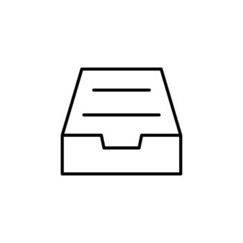 Storage Archive Line Icon for Interface UI vector