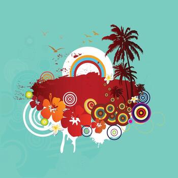 Vibrant Abstract Design With Colorful Patterns vector