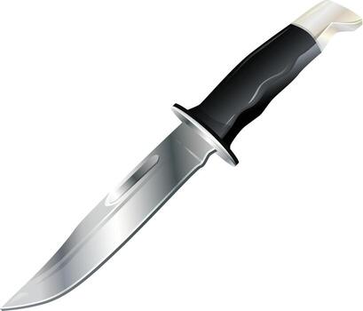 fixed knife realistic style vector