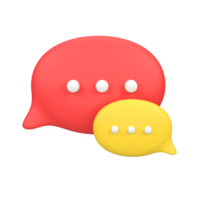 habla burbuja charla aislado 3d hacer icono ilustración png