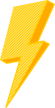 amarelo elétrico poder trovão parafuso ícone png