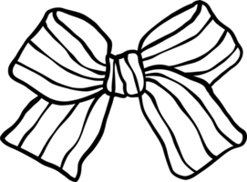 raya cinta arco decorativo garabatear contorno mano dibujado negro y blanco png
