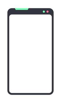 Minimal Blank Browser Vertical Window Design. Webpage Mockup Template with Simple UI vector