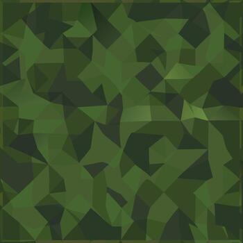 Green abstract low poly geometric pattern with varied shapes vector