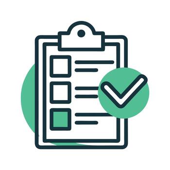 portapapeles con Lista de Verificación y marca de verificación, aislado en blanco antecedentes vector