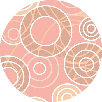 resumen modelo de concéntrico círculos y ondulado líneas en un rosado antecedentes vector