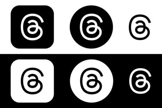 Threads Logo Bundle Icon Set Threads App vector