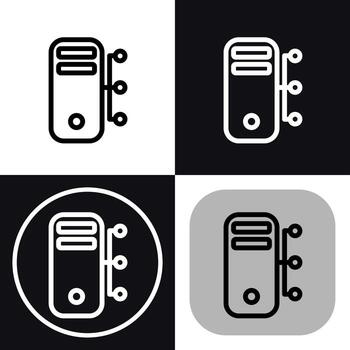 AI Server Network - AI Agent Technology Symbol vector