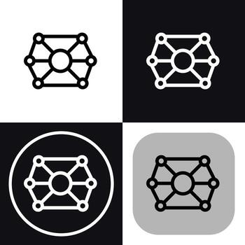 ai red conexión icono - inteligente tecnología símbolo vector