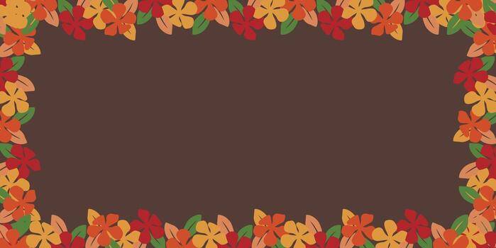 Spring frame background, minimalist spring background with flower decoration, spring template vector